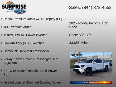 Used 2025 Toyota Tacoma TRD Sport w/ TRD Sport Upgrade Package AWD/4WD image 18