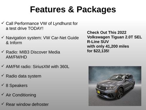 Used 2022 Volkswagen Tiguan SEL R-Line AWD/4WD image 4