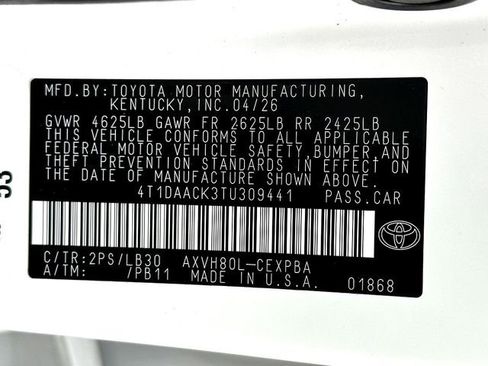 New 2026 Toyota Camry XSE FWD image 25