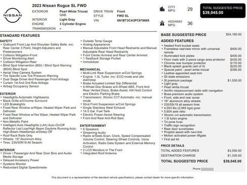 Used 2023 Nissan Rogue SL w/ SL Premium Package image 35