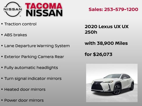 Used 2020 Lexus UX 250h w/ Premium Package AWD/4WD image 12