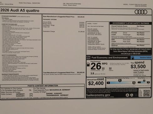 New 2026 Audi A5 Premium AWD/4WD image 38