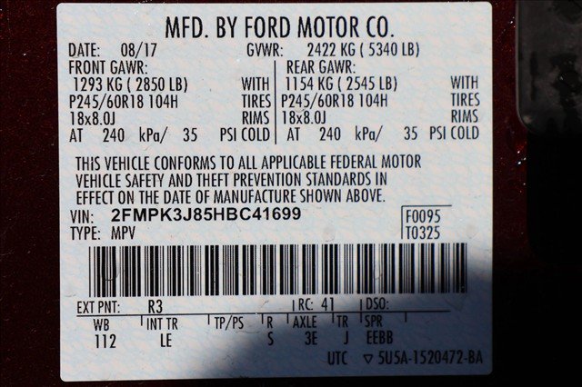 Used 2017 Ford Edge SEL w/ Equipment Group 201A FWD image 16