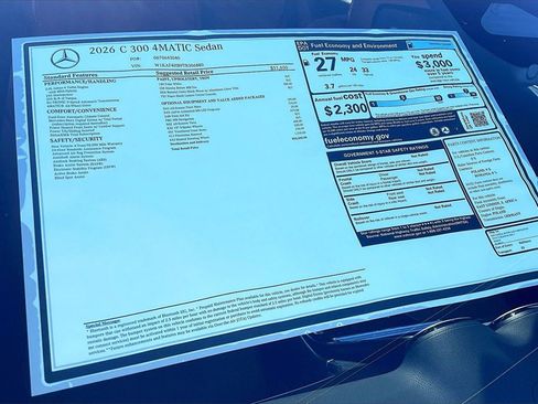 New 2026 Mercedes-Benz C 300 C 300 image 13