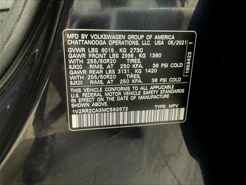 Used 2021 Volkswagen Atlas SE w/ Panoramic Sunroof Package AWD/4WD image 37