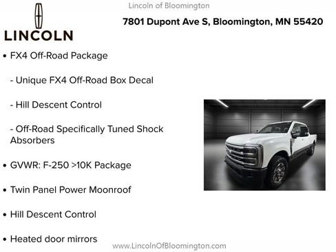 Used 2025 Ford F250 King Ranch w/ FX4 Off-Road Package AWD/4WD image 5
