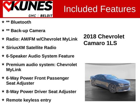 Used 2018 Chevrolet Camaro LS RWD image 2