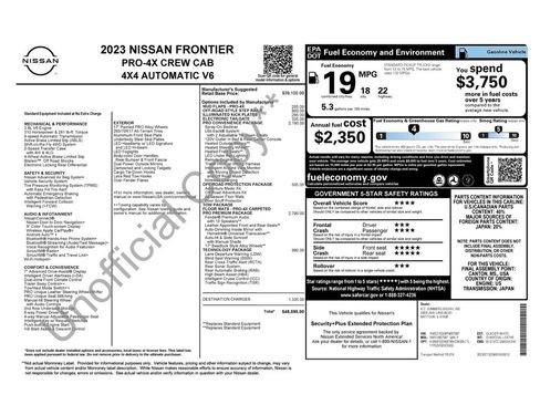 Certified 2023 Nissan Frontier PRO-4X w/ Pro-4X Premium Package AWD/4WD image 9