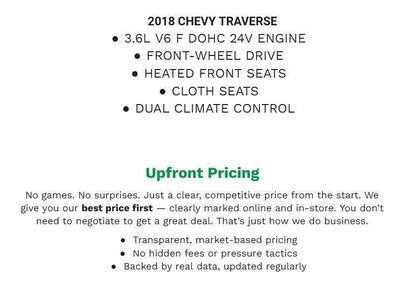 Used 2018 Chevrolet Traverse LT