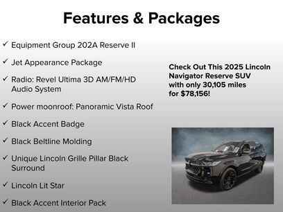 Used 2025 Lincoln Navigator Reserve w/ Jet Appearance Package