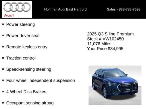Certified 2025 Audi Q3 2.0T Premium w/ Convenience Package AWD/4WD image 30