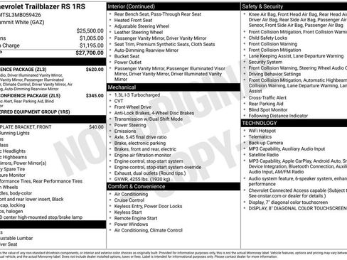 Used 2021 Chevrolet TrailBlazer RS w/ Convenience Package FWD image 6