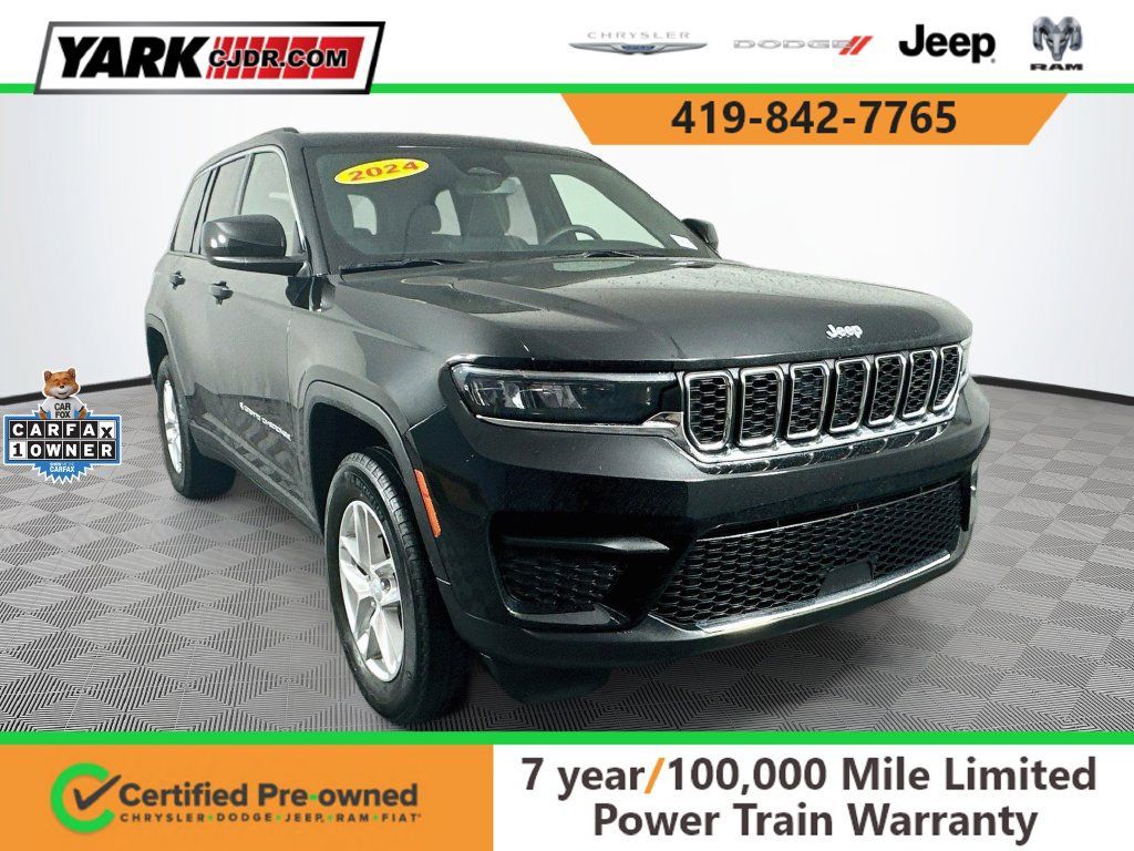 Certified 2024 Jeep Grand Cherokee Laredo X w/ Luxury Tech Group I AWD/4WD 360° Tour