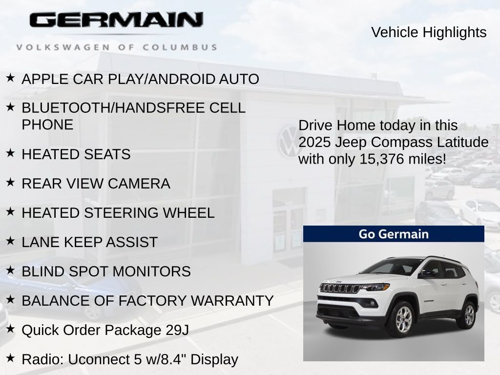 Used 2025 Jeep Compass Latitude AWD/4WD image 5