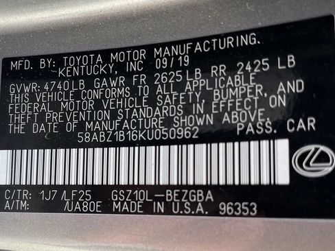Used 2019 Lexus ES 350 F Sport FWD image 44