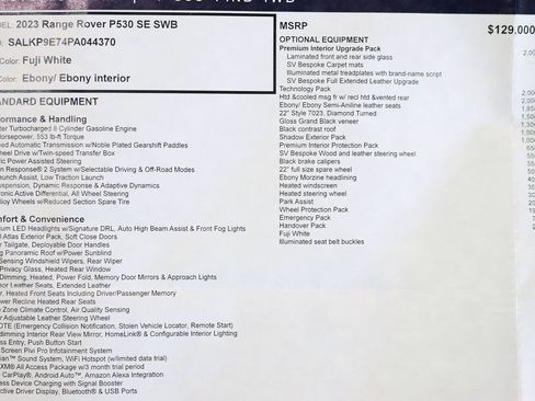 Used 2023 Land Rover Range Rover SE image 2