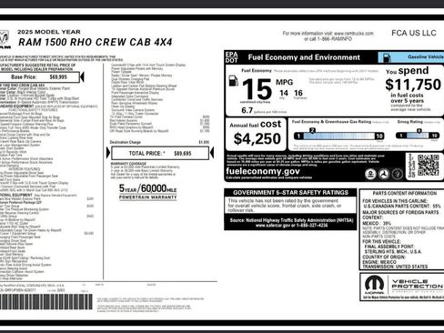 Used 2025 RAM 1500 RHO w/ RHO Level 1 Equipment Group AWD/4WD image 2
