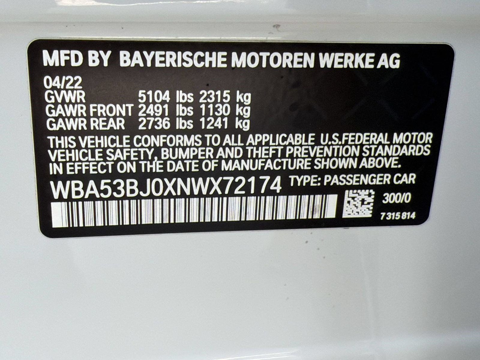 Used 2022 BMW 540i w/ Executive Package RWD image 27