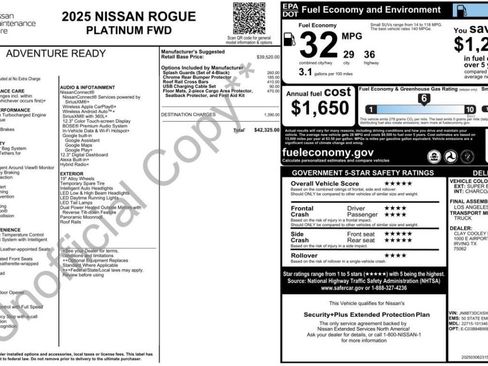 Used 2025 Nissan Rogue Platinum FWD image 15