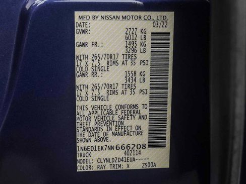 Used 2022 Nissan Frontier PRO-4X w/ Off-Road Protection Package image 29