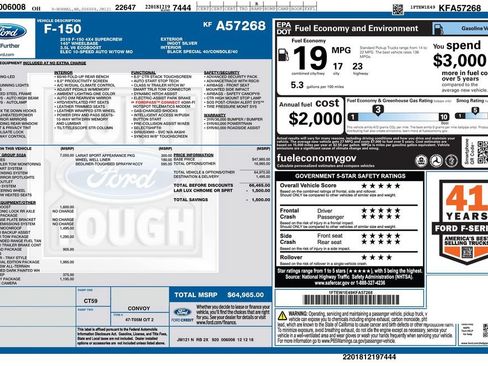 Used 2019 Ford F150 Lariat w/ Equipment Group 502A Luxury AWD/4WD image 50