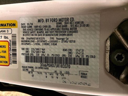 Used 2018 Ford Fusion SE w/ Fusion SE Technology Package image 32