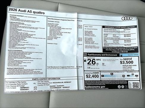 New 2026 Audi A5 2.0T Premium AWD/4WD image 14