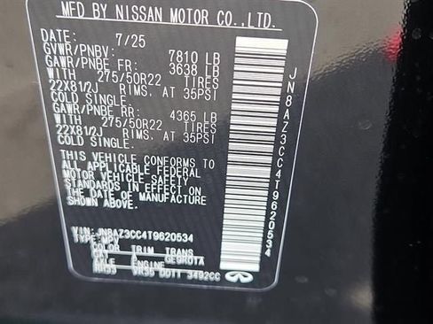 New 2026 INFINITI QX80 Autograph w/ Premium Cargo Package image 54