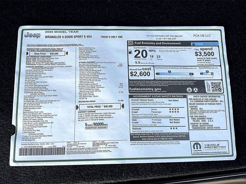 New 2025 Jeep Wrangler Sport S image 14