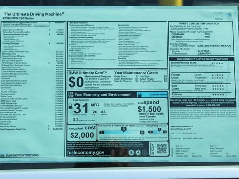 New 2026 BMW 330i Sedan w/ Premium Package image 2