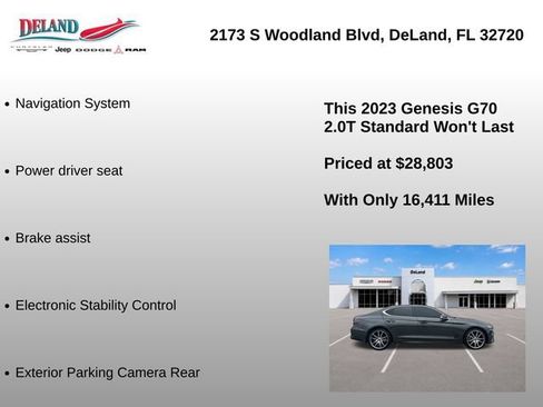 Used 2023 Genesis G70 2.0T RWD image 8