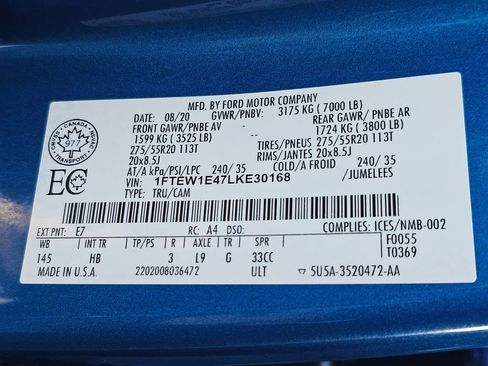 Used 2020 Ford F150 Lariat w/ Equipment Group 502A Luxury image 33