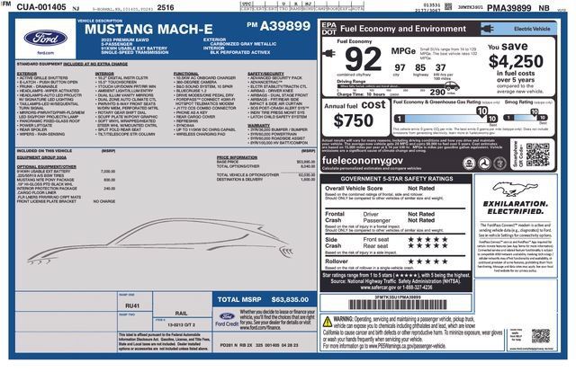 Certified 2023 Ford Mustang Mach-E Premium w/ Mustang Nite Pony Package AWD/4WD image 32