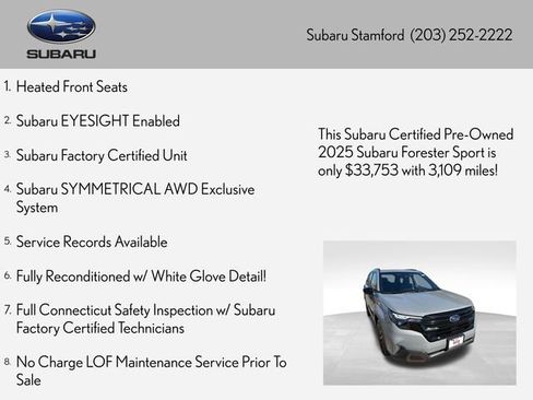 Certified 2025 Subaru Forester Sport image 2