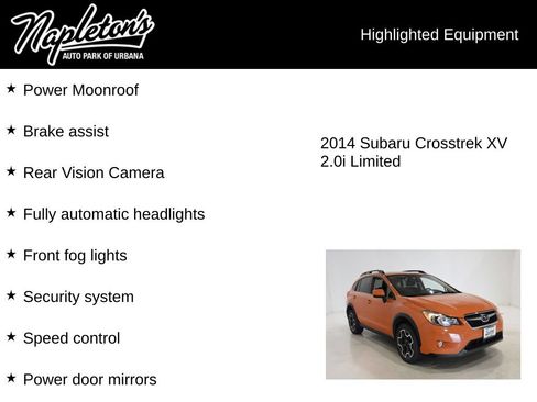Used 2014 Subaru Crosstrek 2.0i Limited AWD/4WD image 16