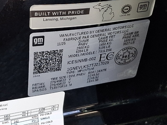 Used 2026 Chevrolet Traverse RS w/ LPO, Floor Liner Package AWD/4WD image 28