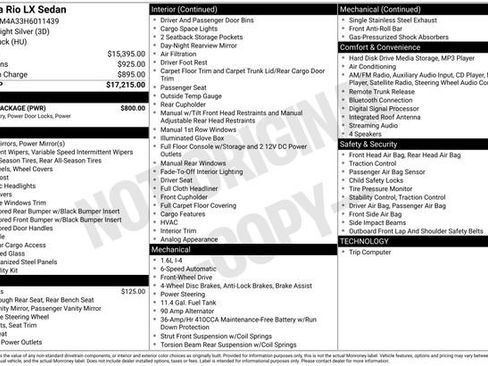 Used 2017 Kia Rio LX w/ Power Package image 15