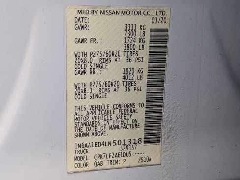 Used 2020 Nissan Titan Platinum Reserve w/ Protection Package 2 image 37