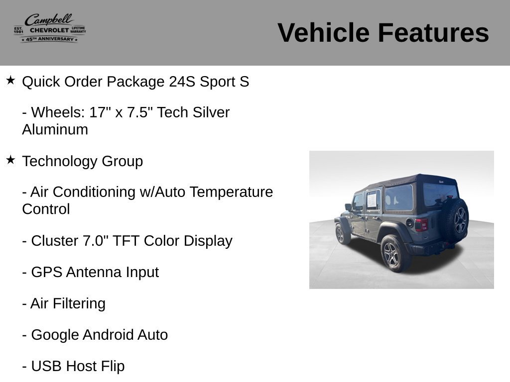 Used 2020 Jeep Wrangler Unlimited Sport S AWD/4WD image 10