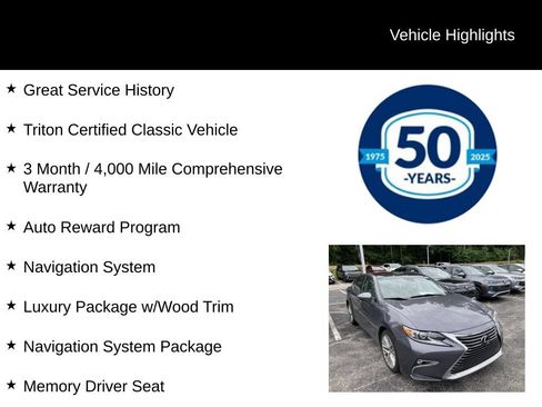 Used 2016 Lexus ES 350 w/ Luxury Package w/Wood Trim FWD image 5