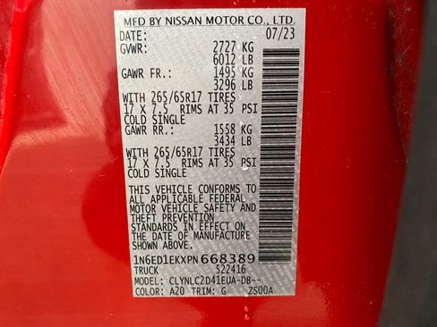 Used 2023 Nissan Frontier SV w/ SV Premium Package image 33