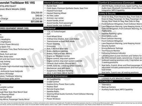 Used 2023 Chevrolet TrailBlazer RS FWD image 30