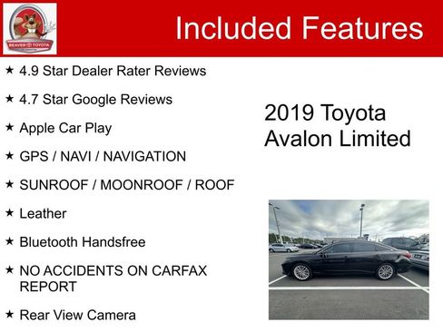Used 2019 Toyota Avalon Limited image 5