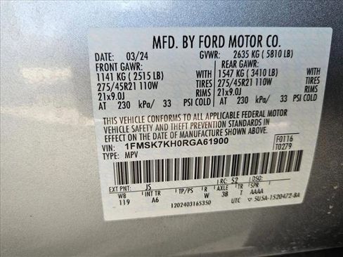 Used 2024 Ford Explorer ST-Line w/ Class IV Trailer Tow Package image 25