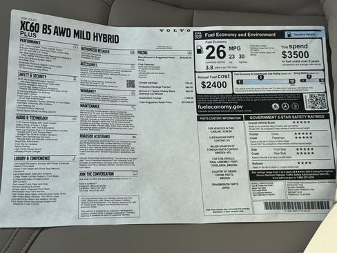 New 2026 Volvo XC60 B5 Plus w/ Protection Package Premier image 33