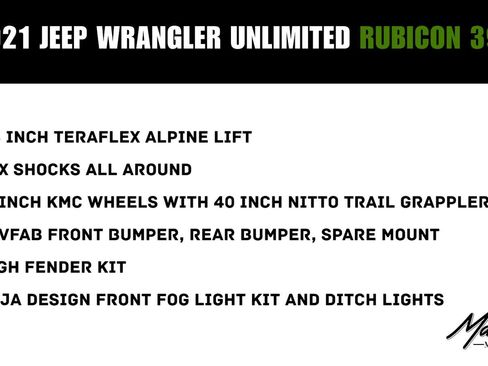Used 2021 Jeep Wrangler Unlimited Rubicon AWD/4WD image 2