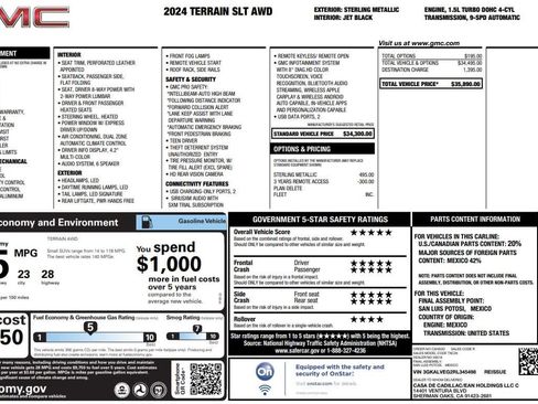 Used 2024 GMC Terrain SLT AWD/4WD image 2