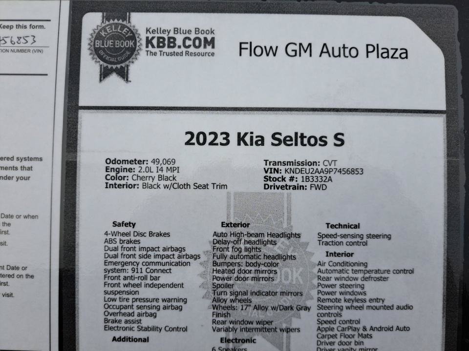 Used 2023 Kia Seltos S FWD image 39