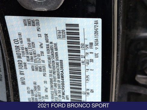 Used 2021 Ford Bronco Sport Big Bend image 29