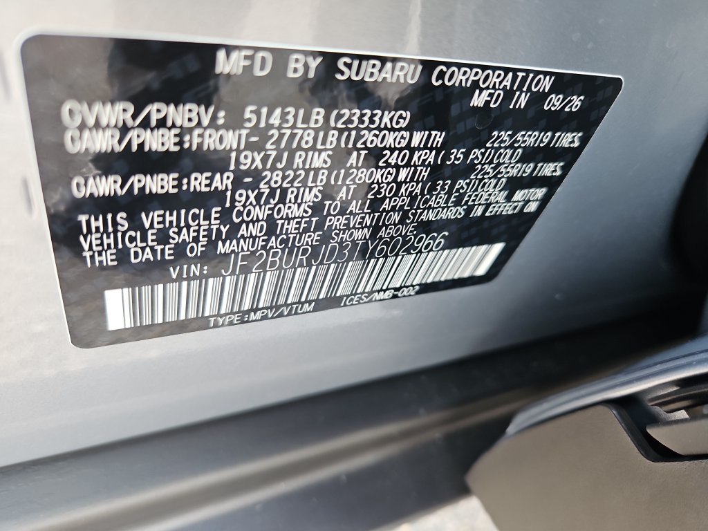 New 2026 Subaru Outback Touring XT AWD/4WD image 25